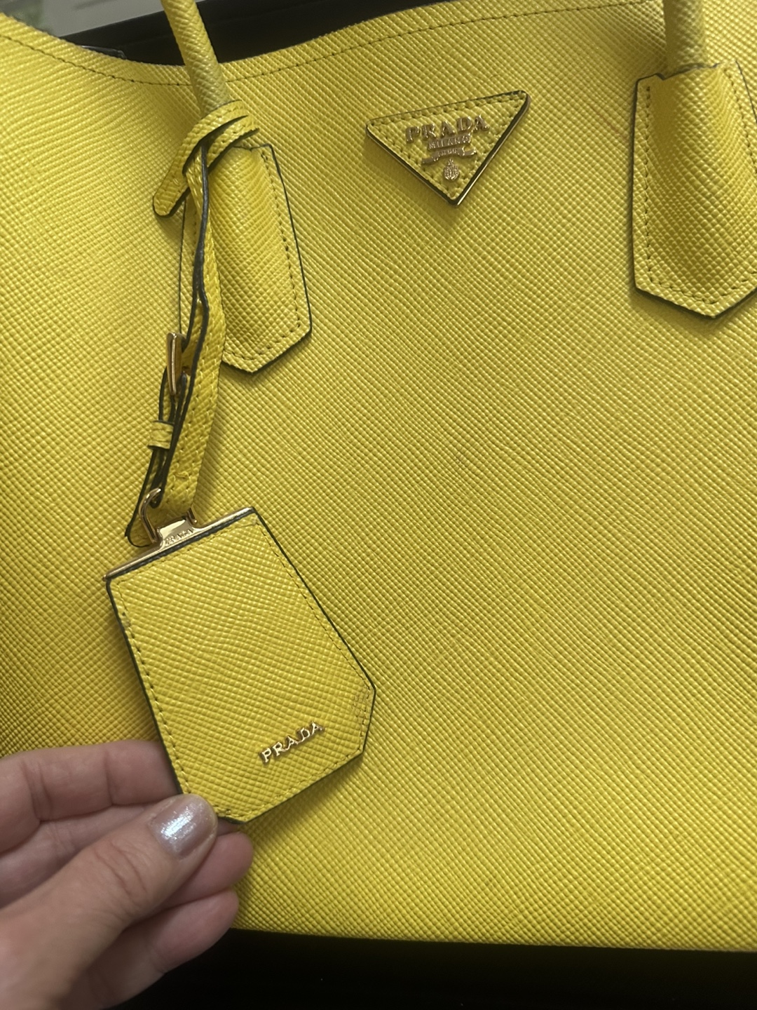 Prada Yellow Leather Tote Bag - photo 2