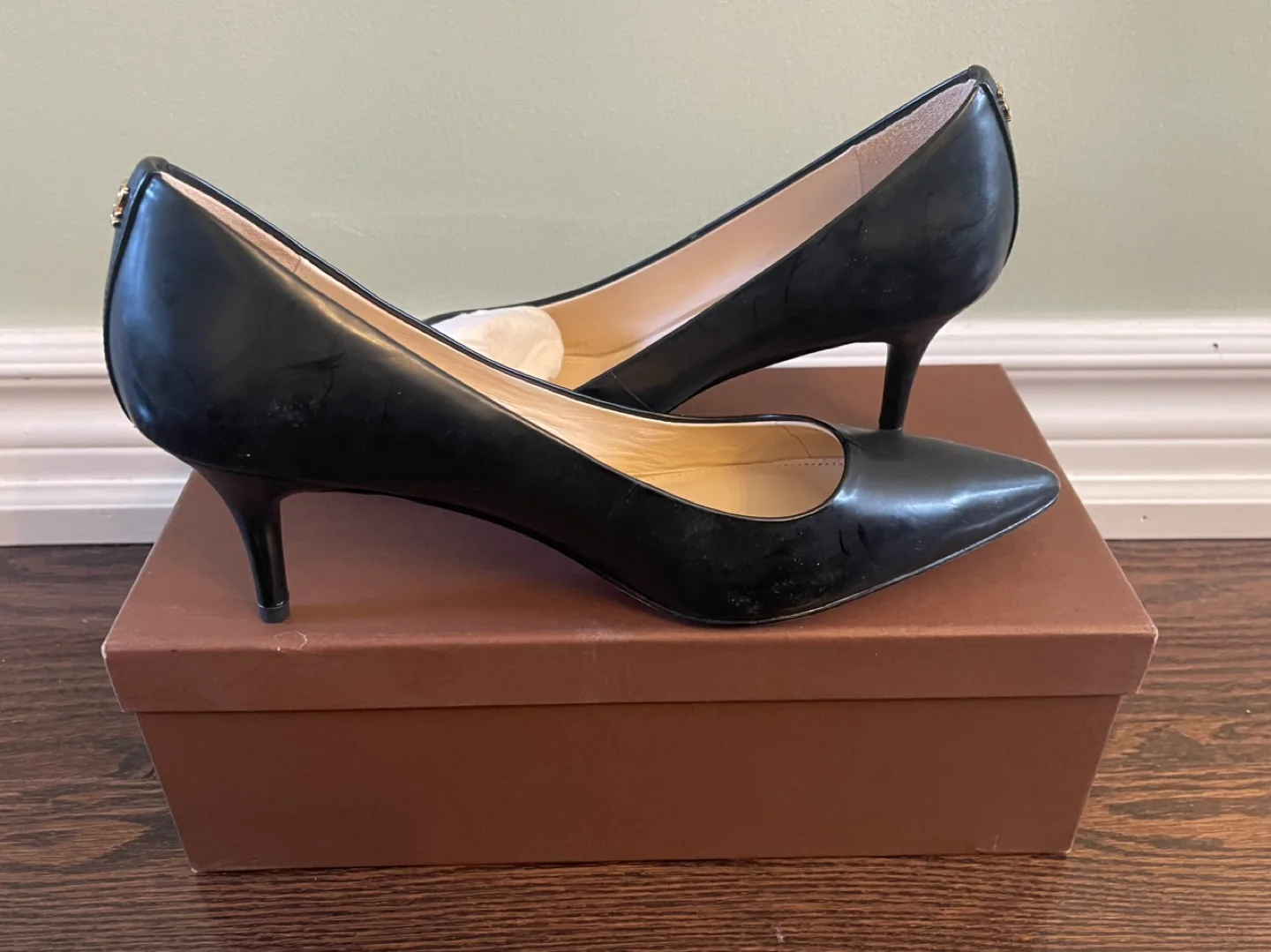 Coach black patent heels size 9.5 , New Condition image indicator(2)