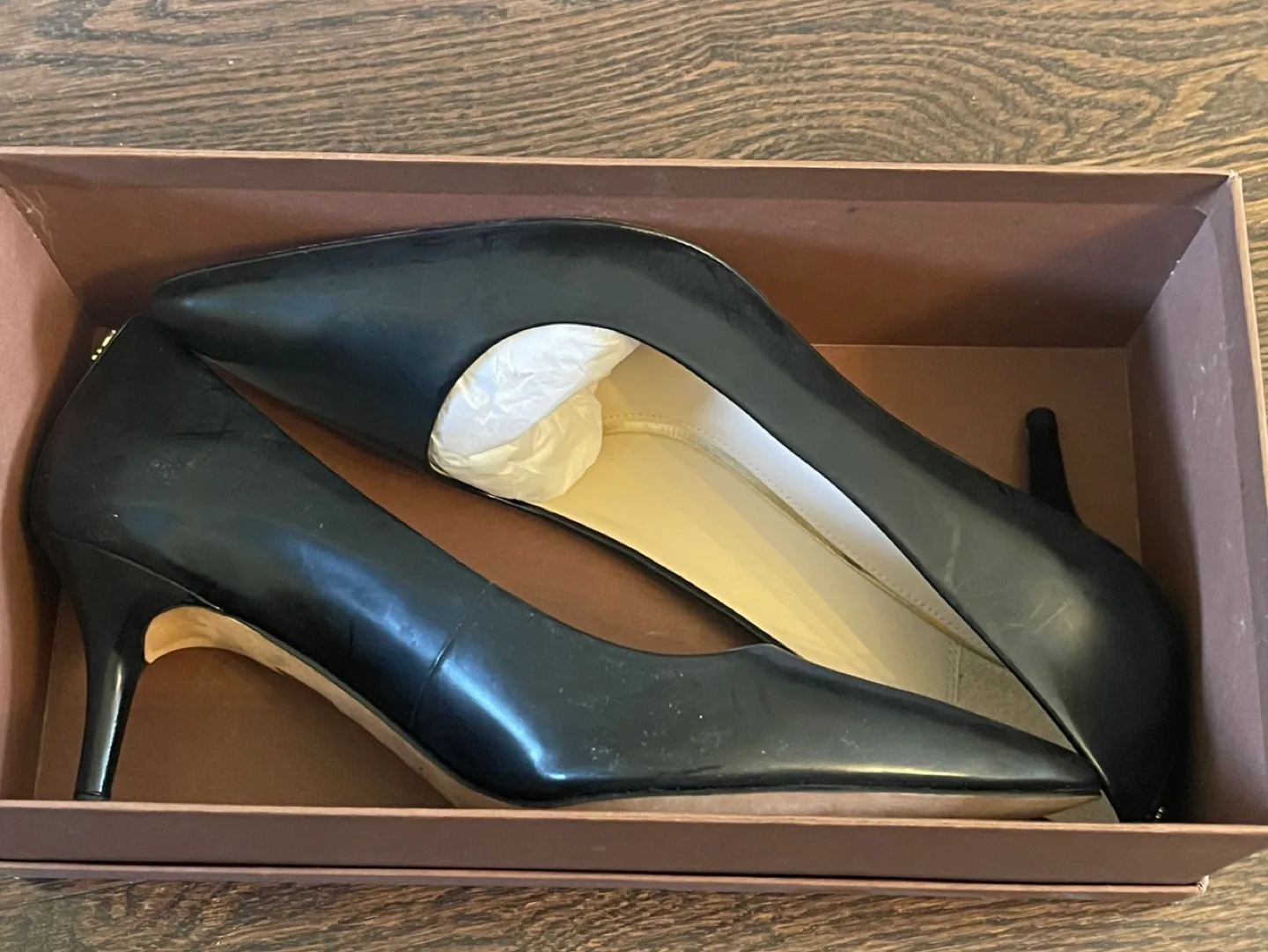 Coach black patent heels size 9.5 , New Condition image indicator(8)