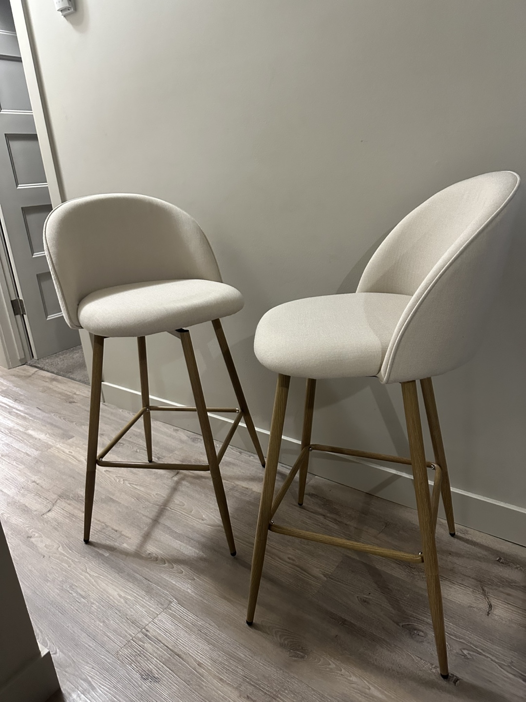 Brand new Set of 2 Asotin 26" Seat Height Upholstered Swivel
