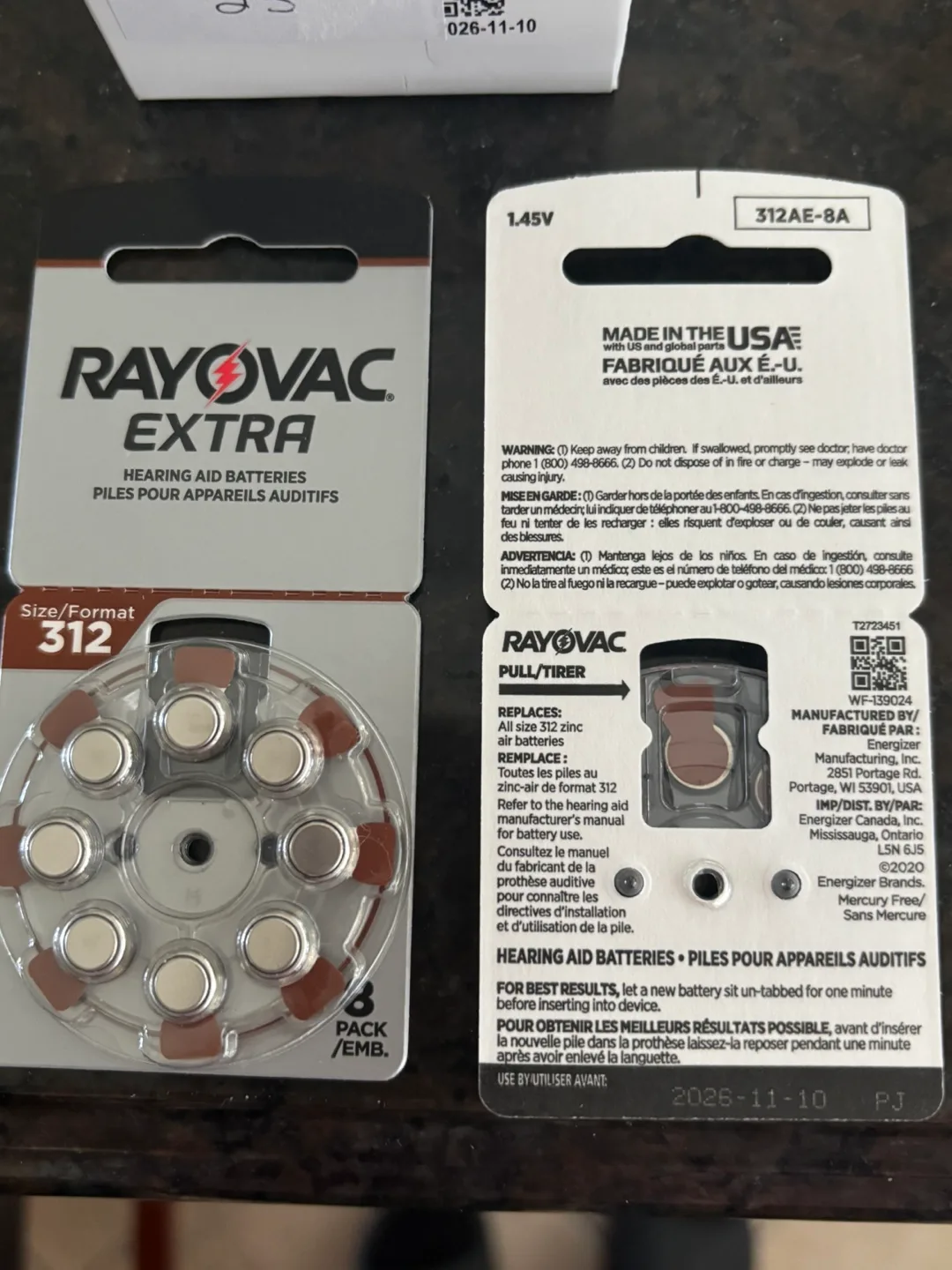 New Rayovac Hearing Aid Batteries #312 image indicator(4)