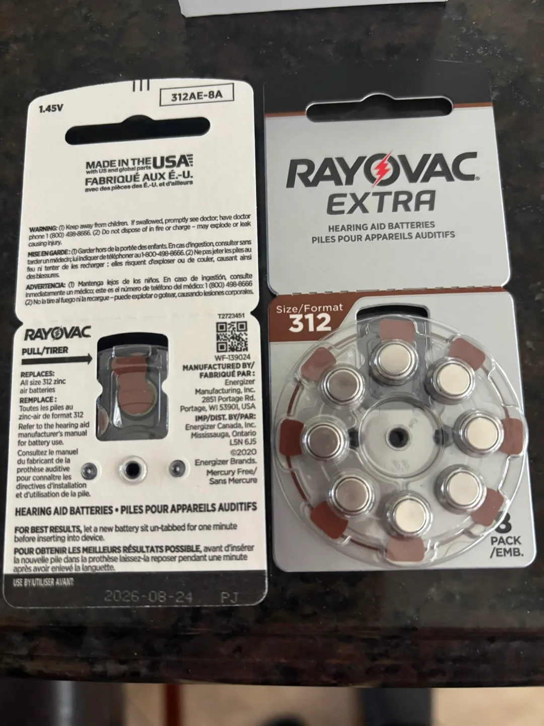 New Rayovac Hearing Aid Batteries #312 image indicator(2)