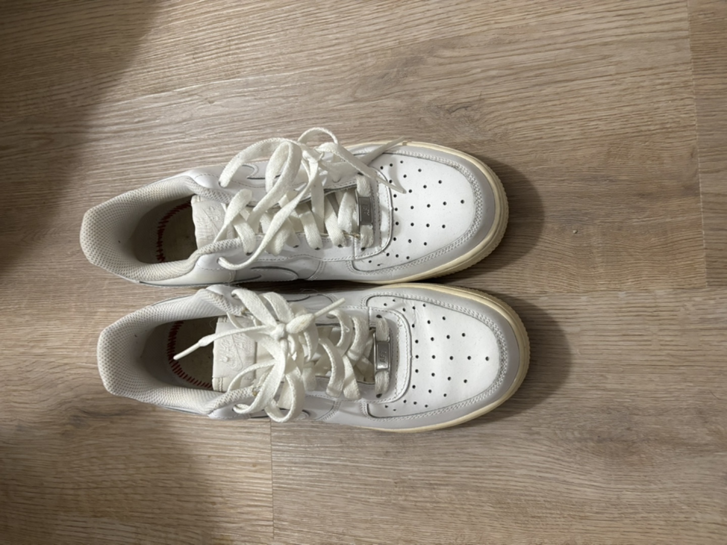 Nike Air Force 1 Low White Leather Sneakers - photo 3