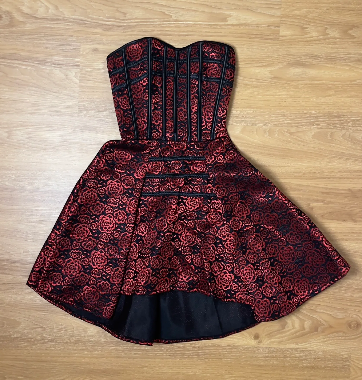 Red and Black Corset Dress image indicator(3)