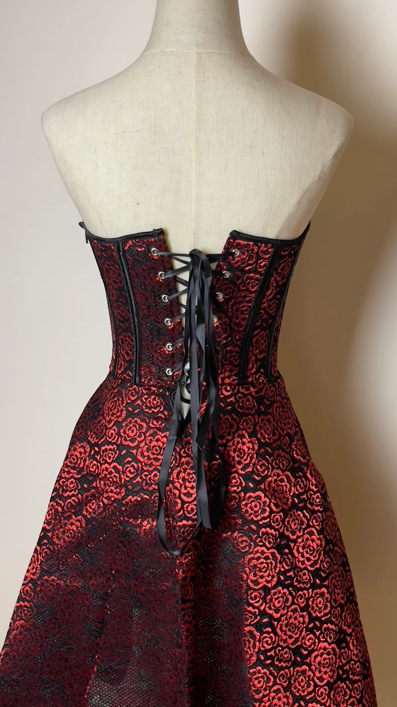 Red and Black Corset Dress image indicator(2)