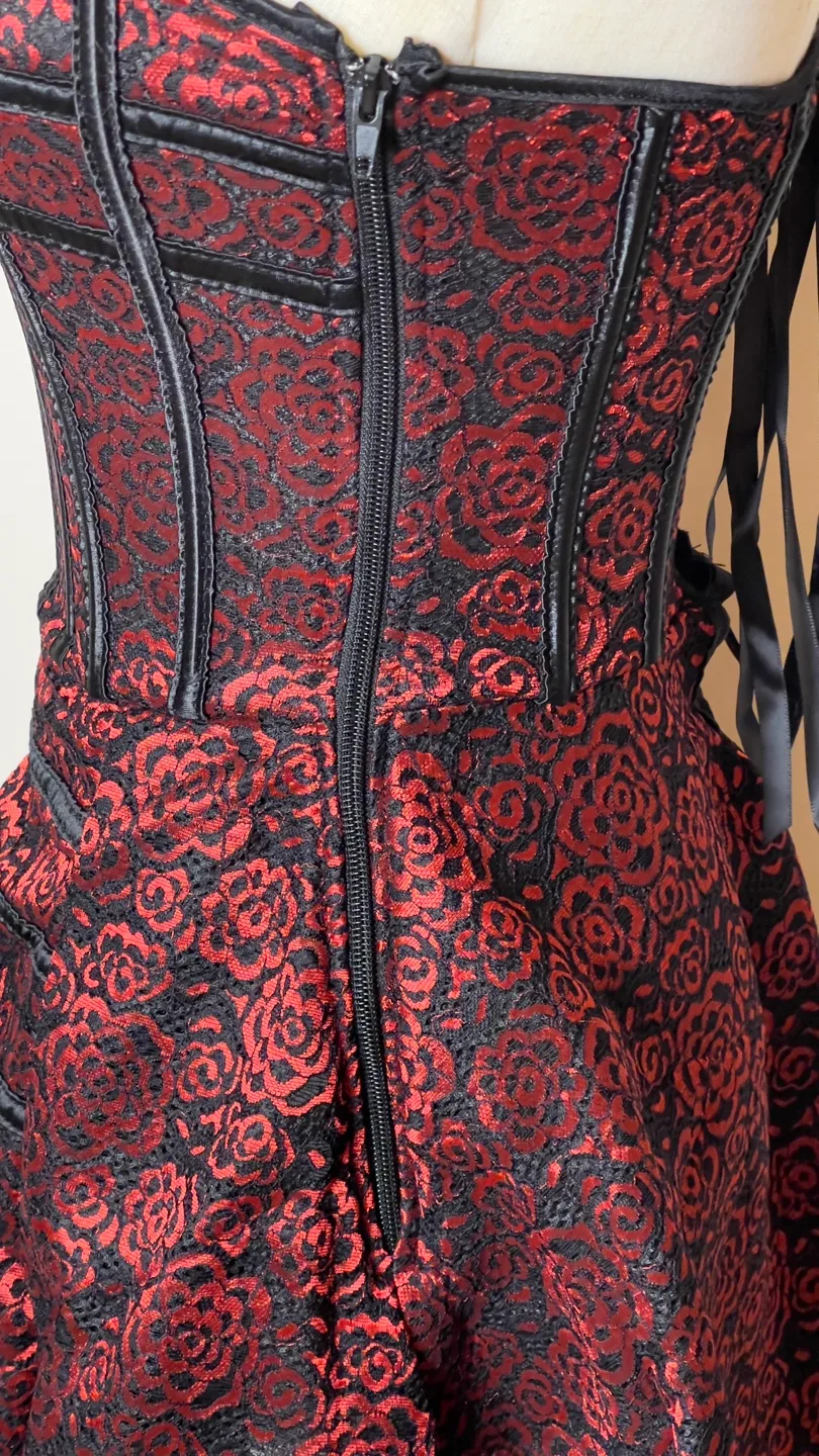 Red and Black Corset Dress image indicator(4)