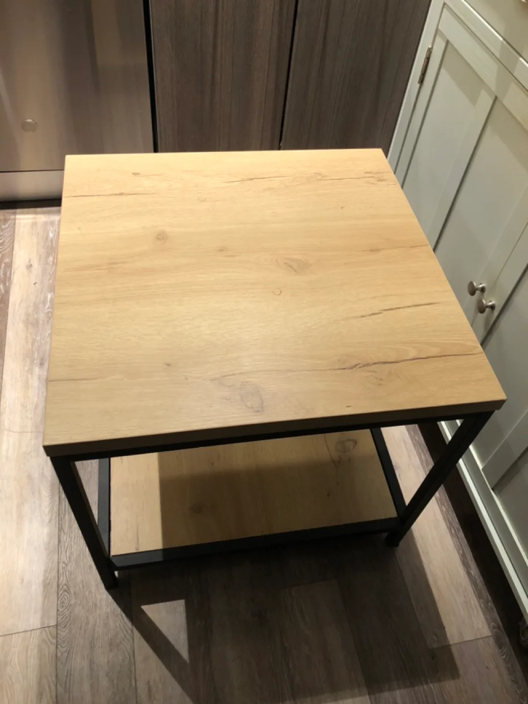 Two-Tiered Side Table with Metal Frame image indicator(2)