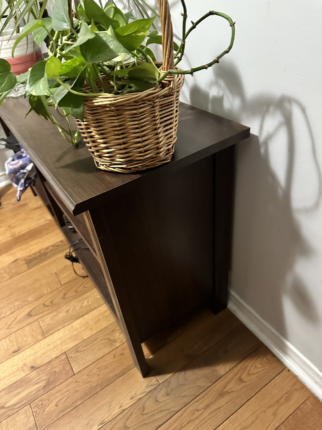 Dark Brown Wooden Media Console - photo 2