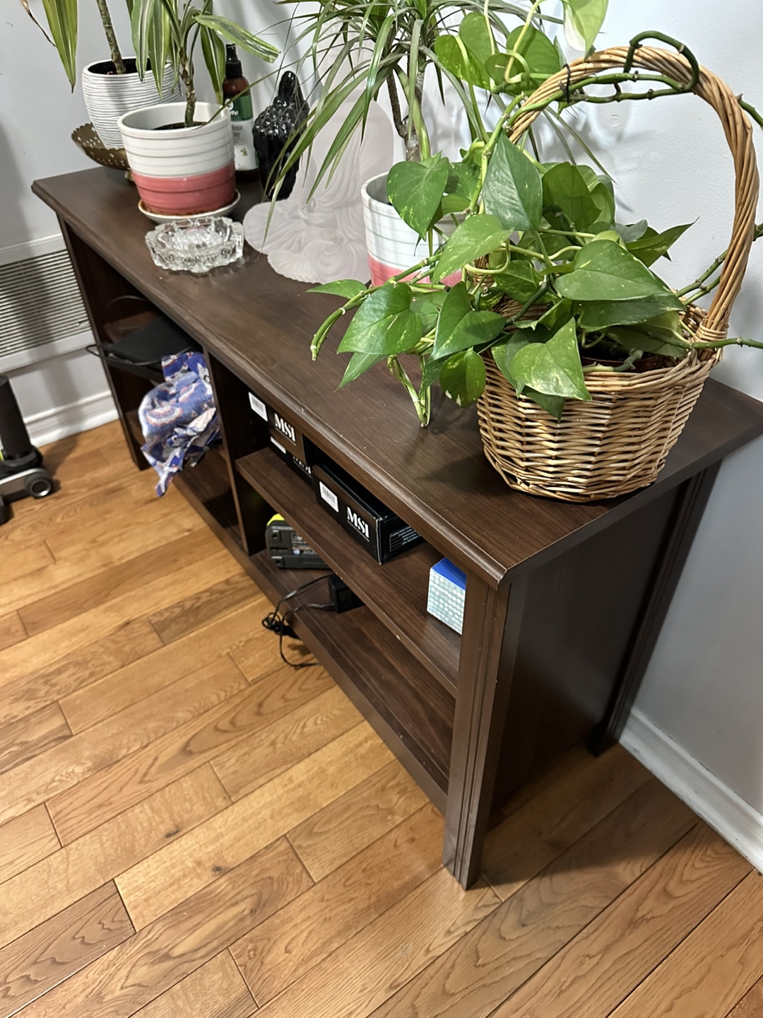 Dark Brown Wooden Media Console - photo 3