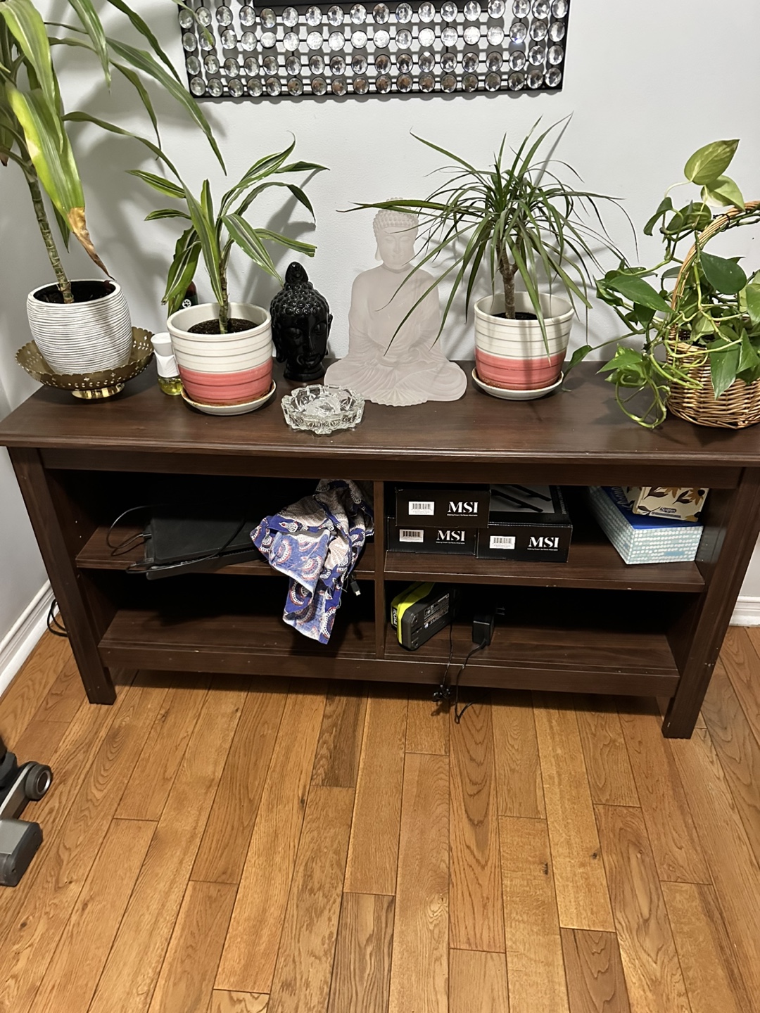 Dark Brown Wooden Media Console - photo 4