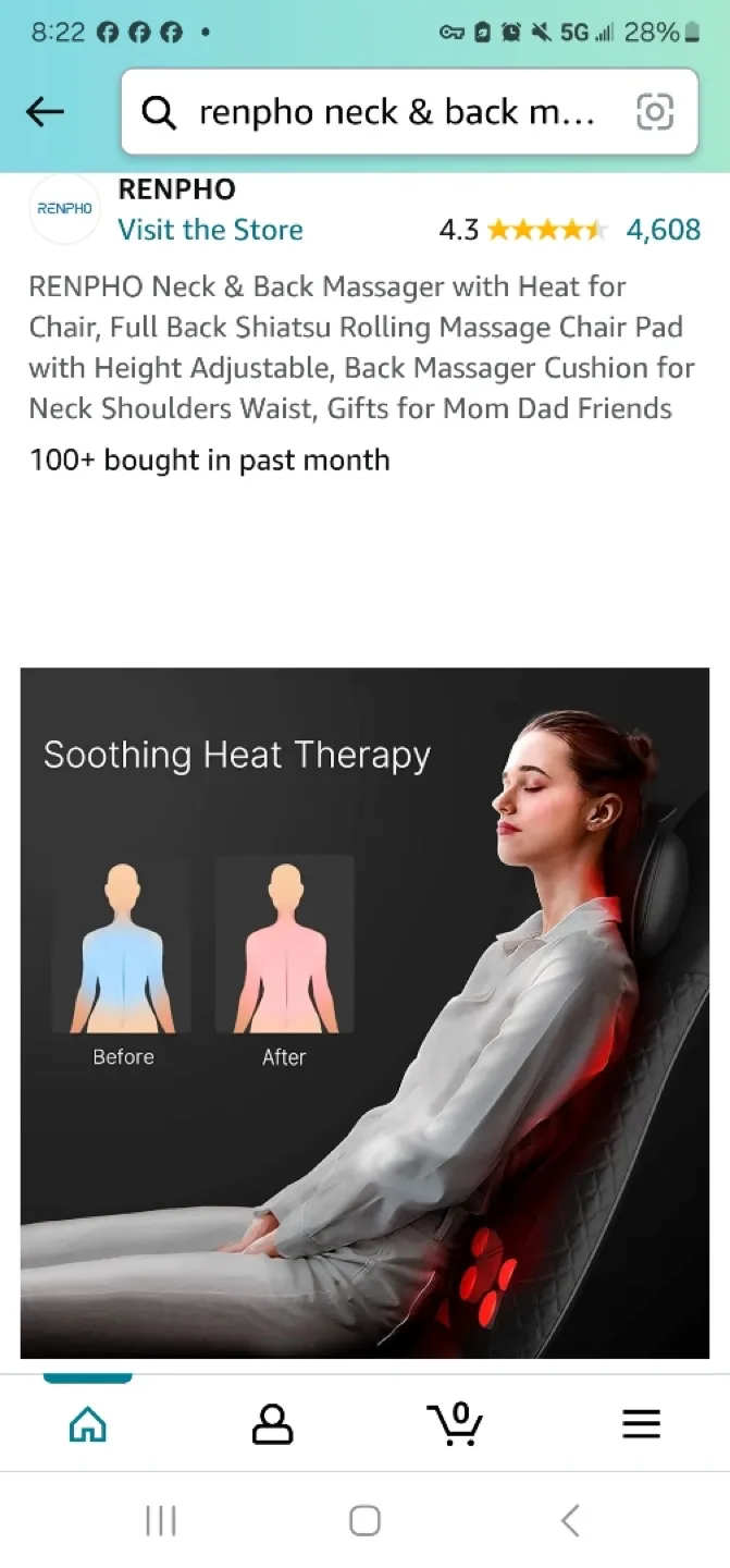 RENPHO Neck & Back Shiatsu Massager image indicator(2)