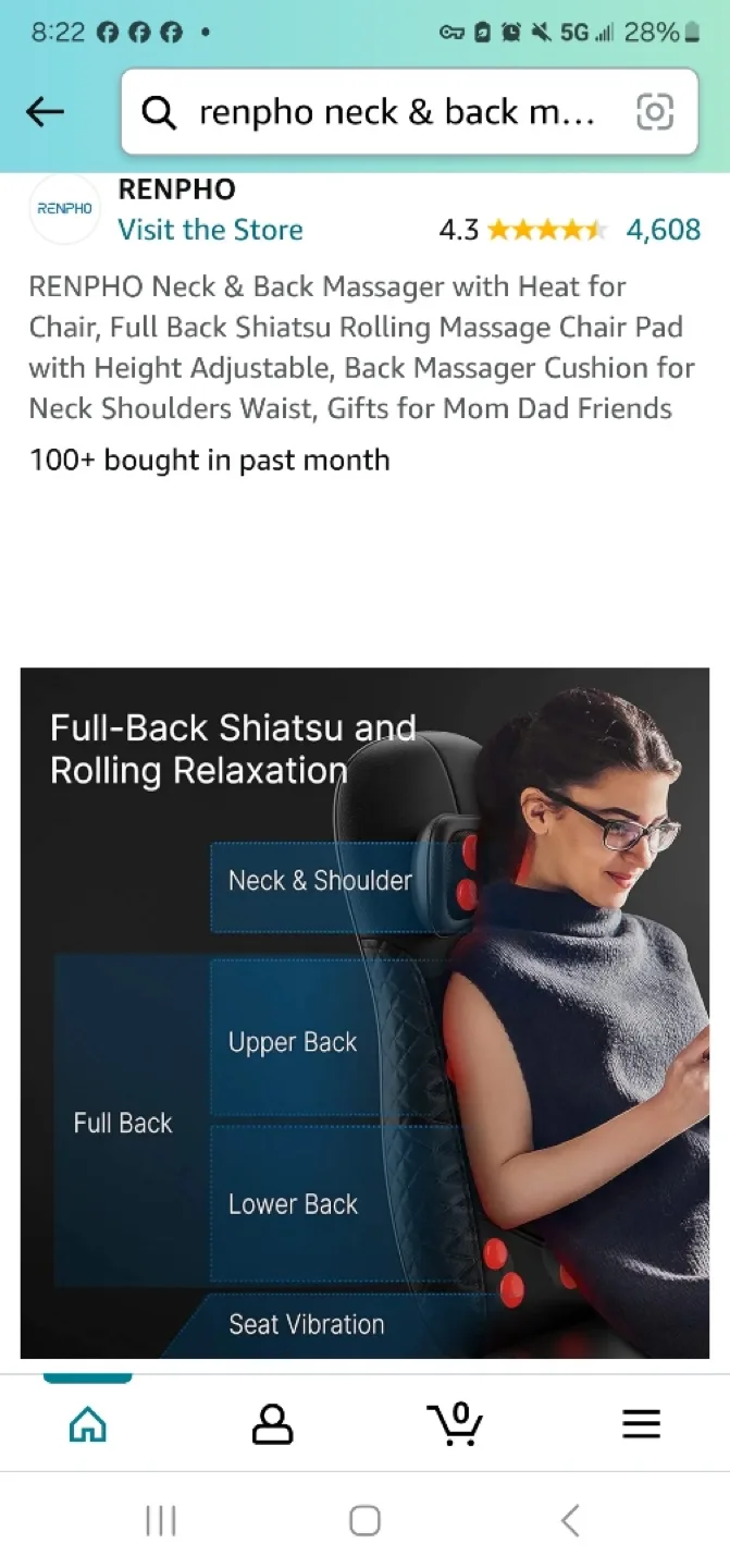 RENPHO Neck & Back Shiatsu Massager image indicator(3)