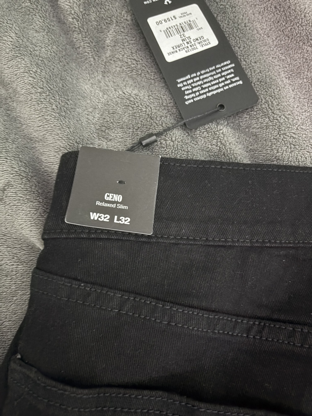 True Religion Geno Relaxed Slim Jeans - Black - Size 32x32 - photo 2