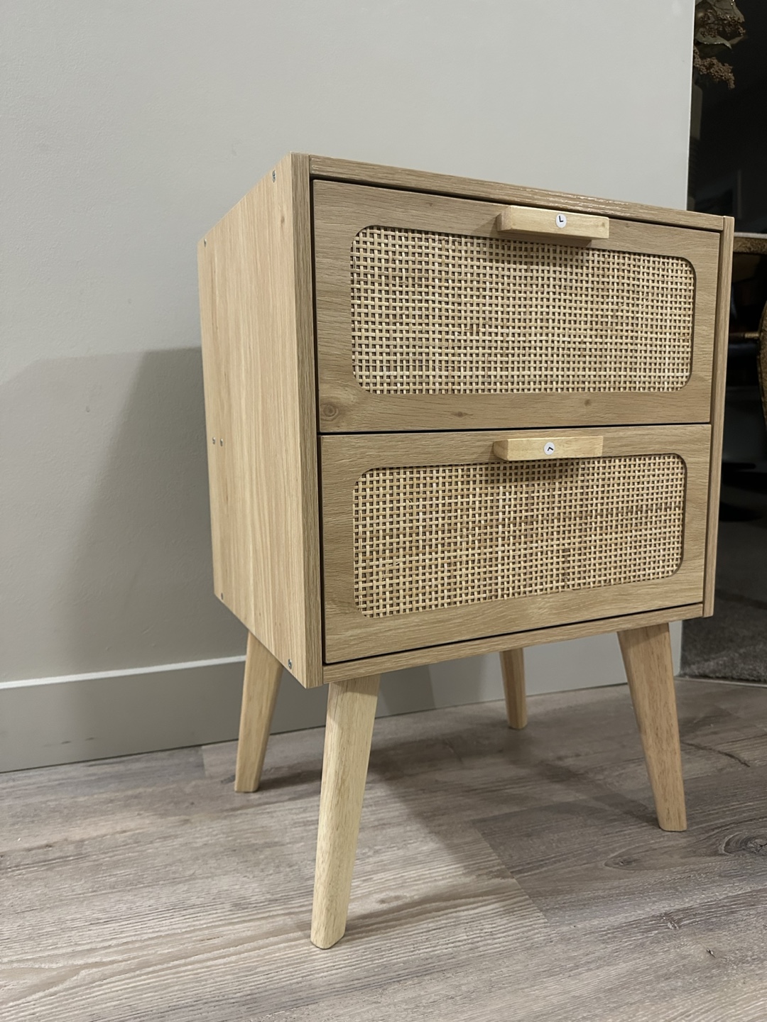 Brand new Spurlin Rattan Nightstand With 2 Storage Drawers - photo 4