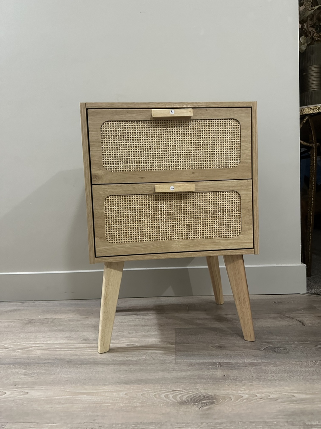 Brand new Spurlin Rattan Nightstand With 2 Storage Drawers - photo 2