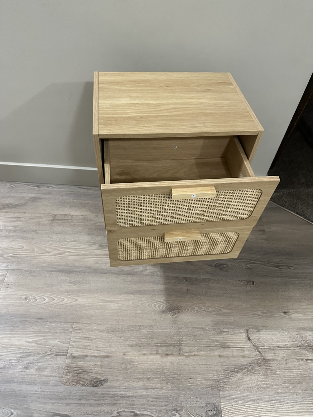 Brand new Spurlin Rattan Nightstand With 2 Storage Drawers - photo 5