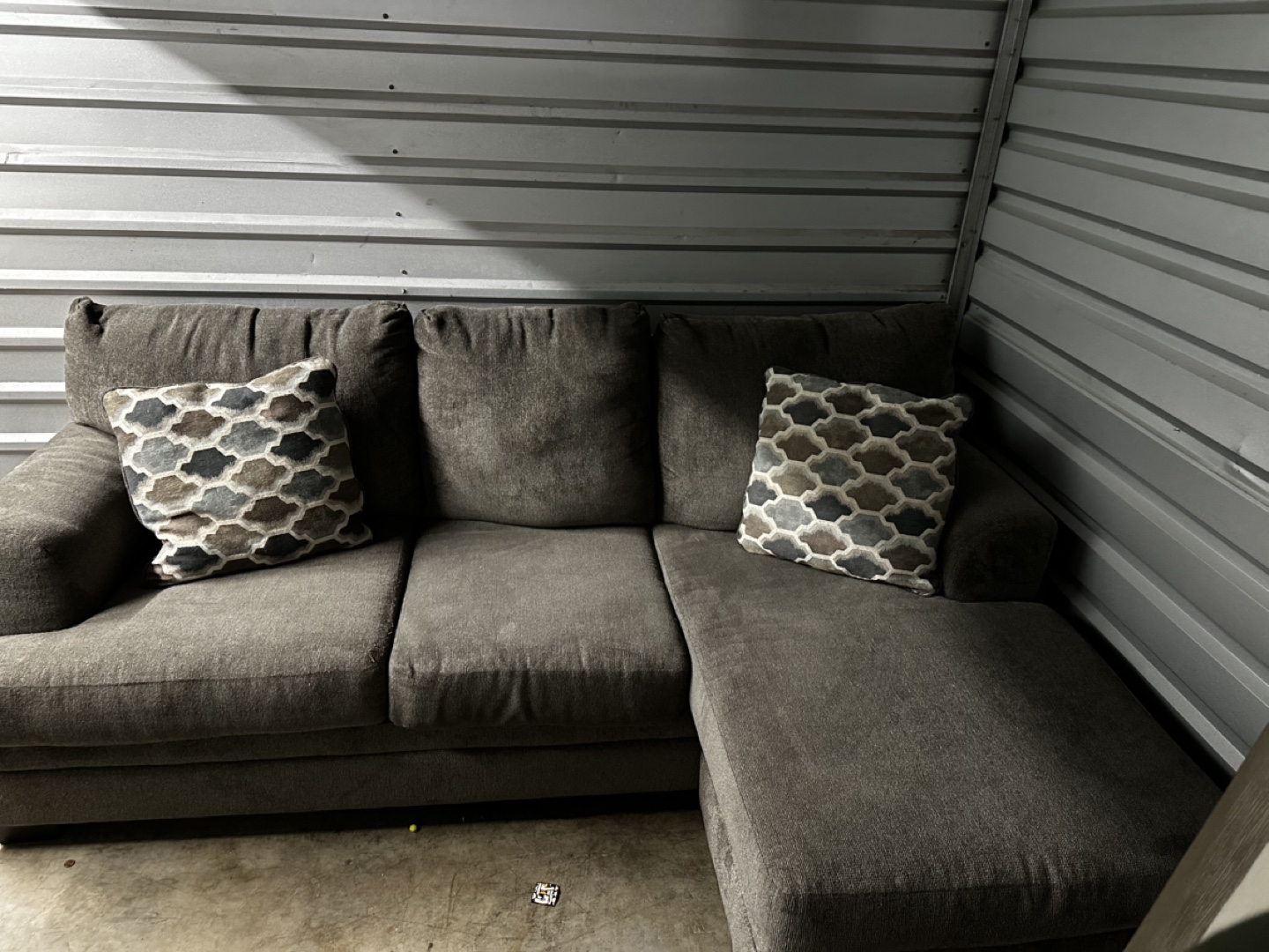 Gray Sectional Sofa with Chaise Lounge - photo 2