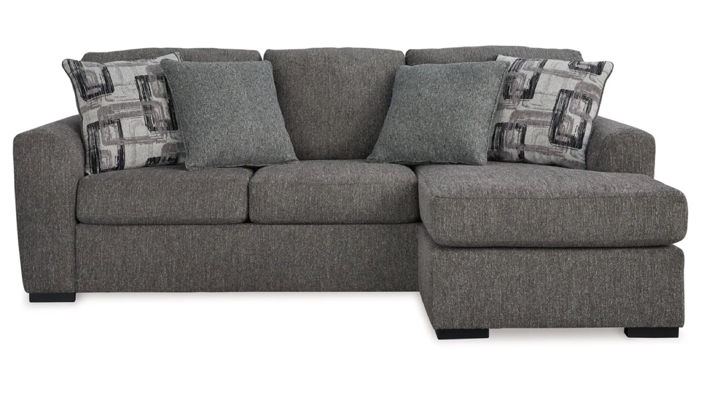 Gray Sectional Sofa with Chaise Lounge