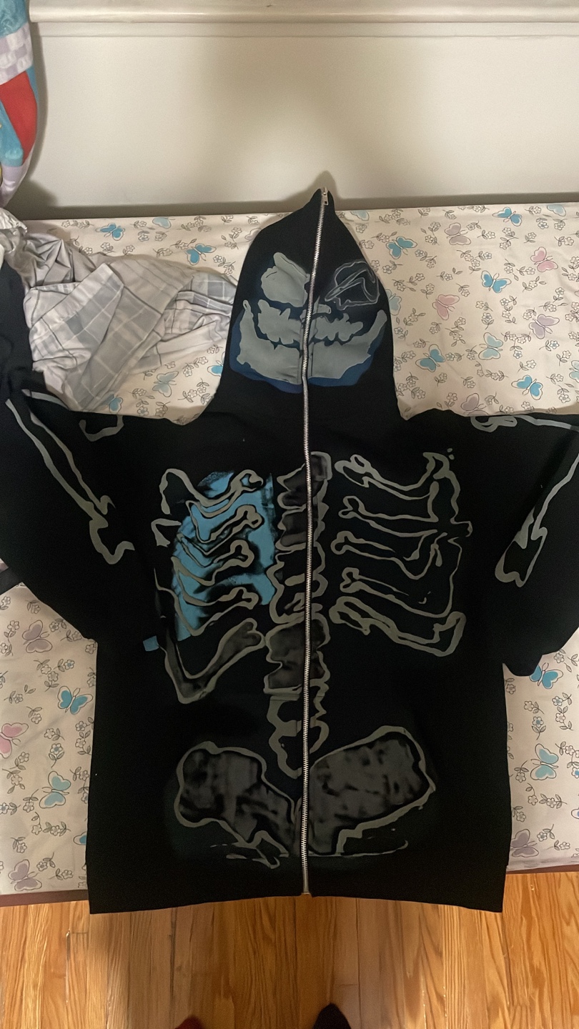 Cactus Jack Skeleton Zip-Up Hoodie - Size M