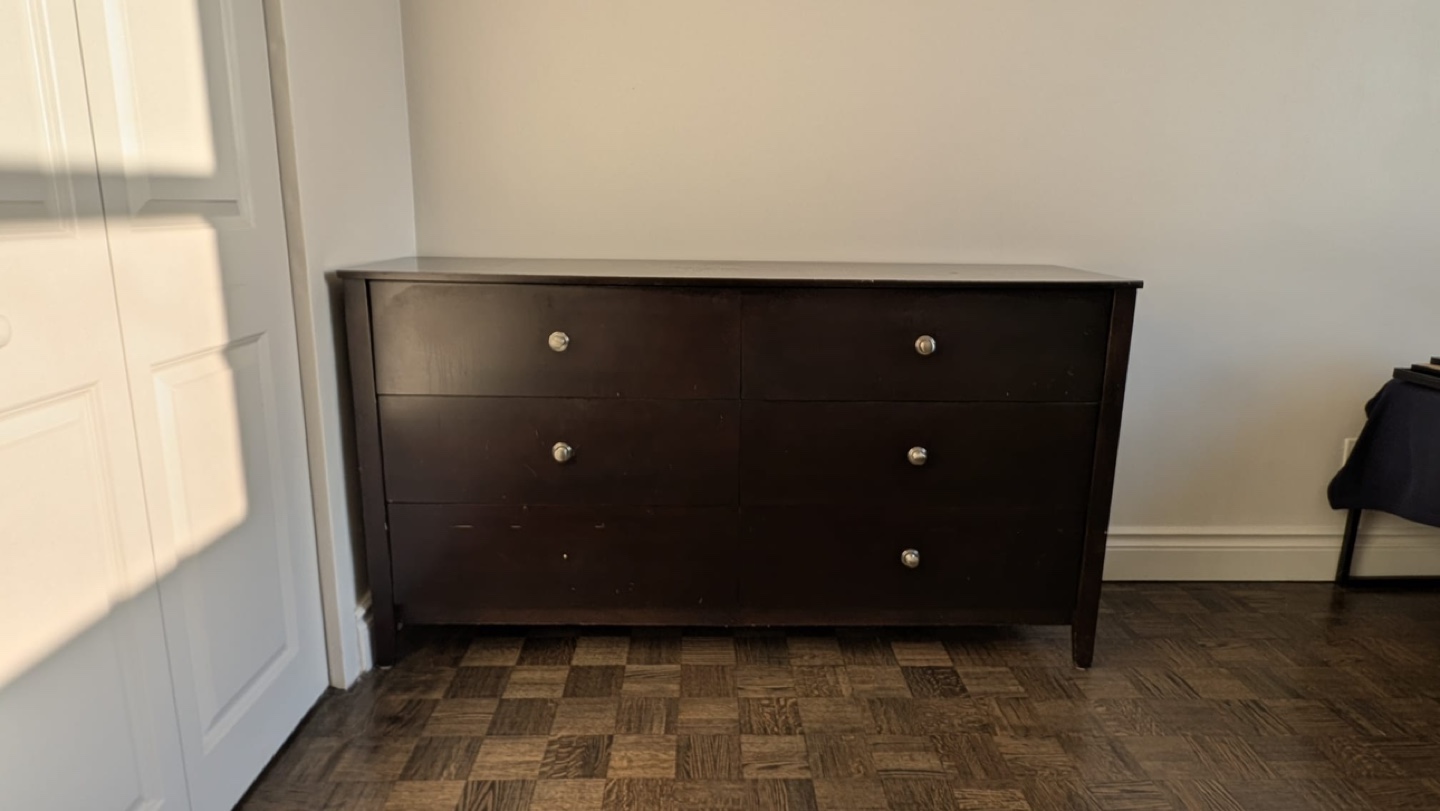 Dark Brown Six-Drawer Dresser - photo 3