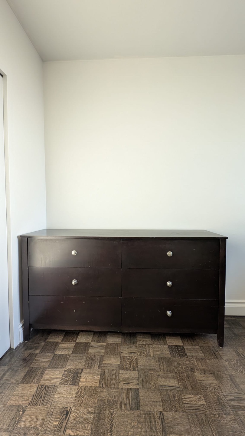 Dark Brown Six-Drawer Dresser