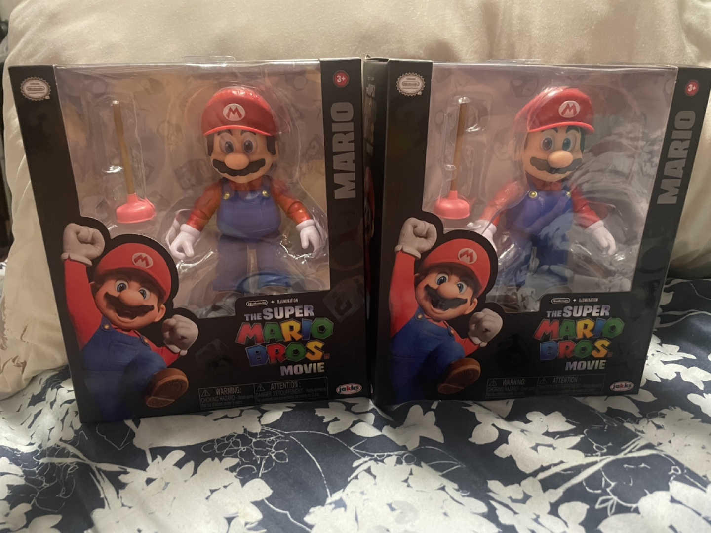 Two Jakks Pacific Super Mario Bros Movie Mario Figures