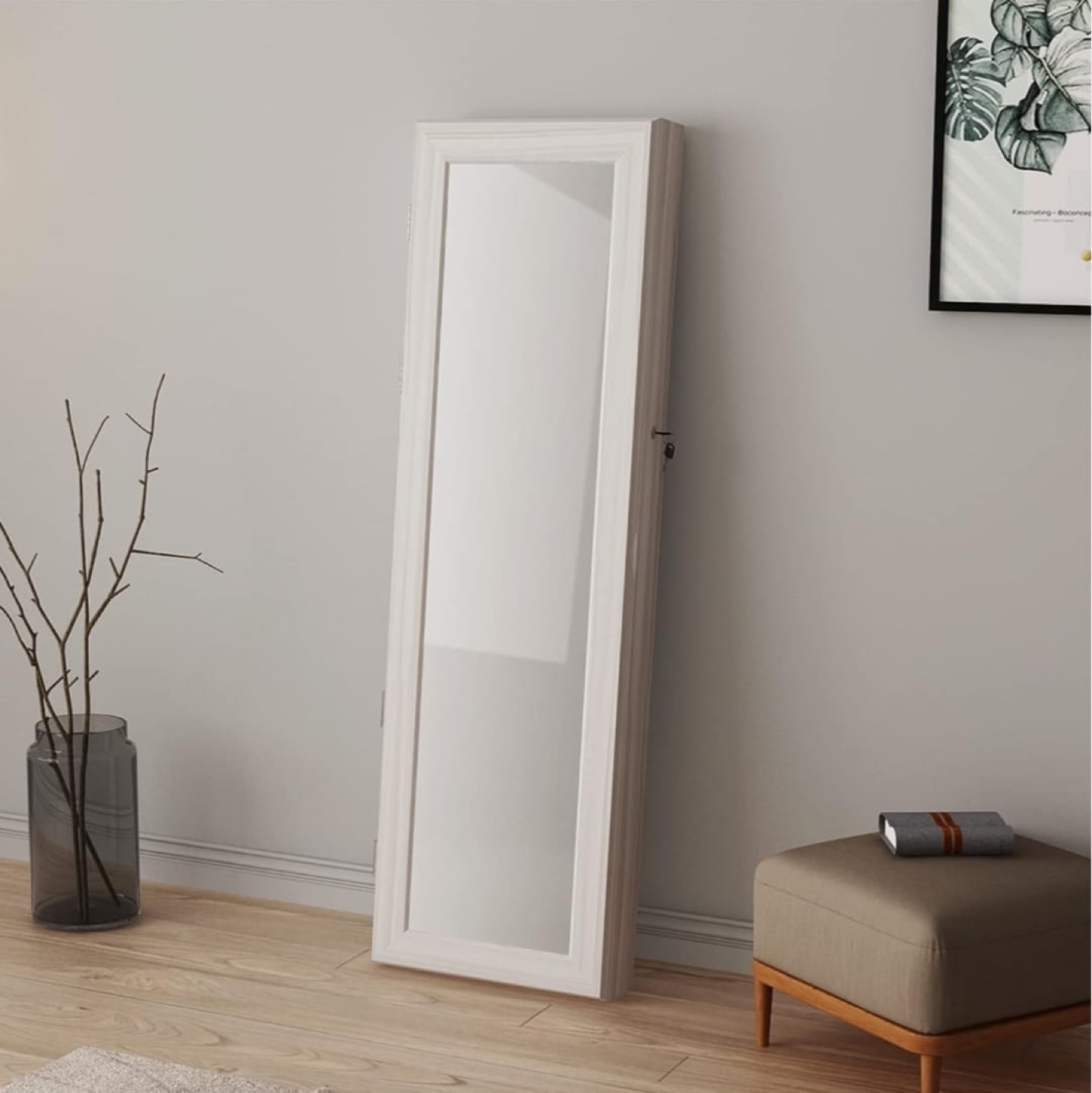 Full-Length Mirrored Jewelry Armoire Cabinet - photo 4