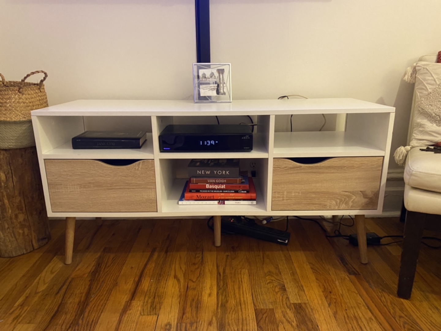 Mid-Century Modern TV console with Drawers - photo 2