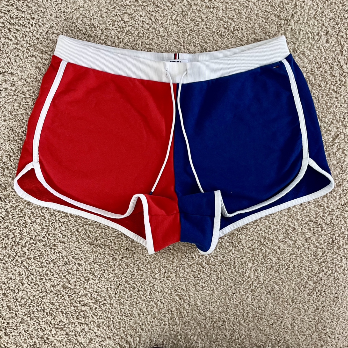 Vintage Tommy Hilfiger Red & Blue Retro Shorts Large - photo 4