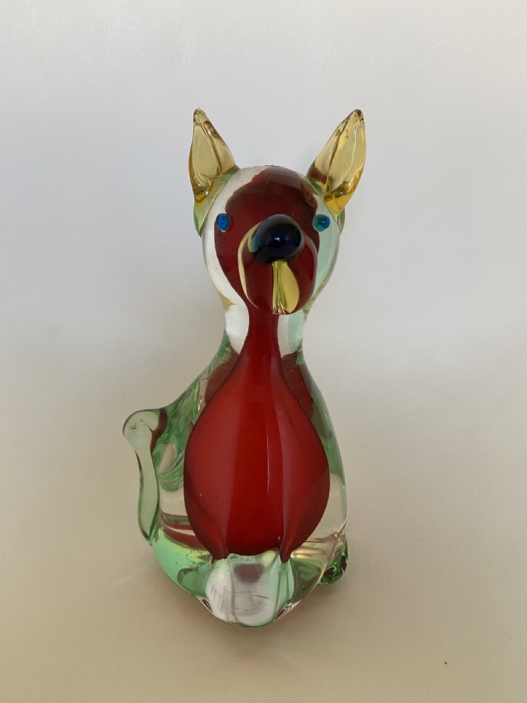 Vintage Murano Glass Dog Figurine