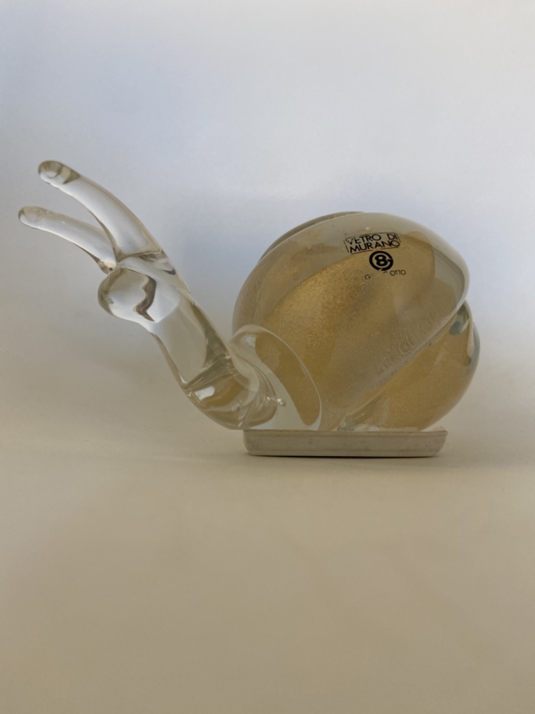 Vintage Murano Glass Snail Paperweight