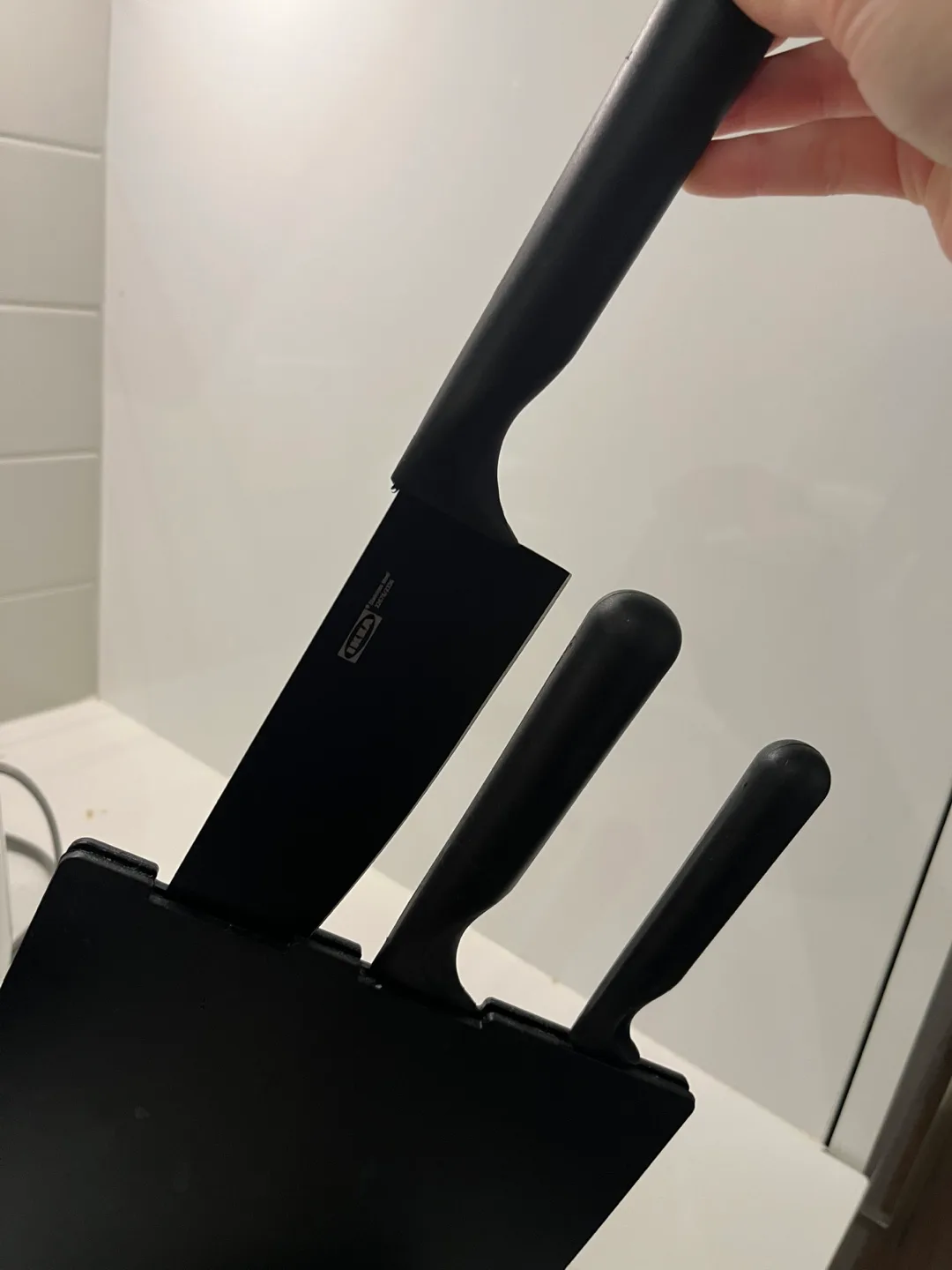 IKEA 3-Piece Knife Set with Magnetic Block image indicator(2)