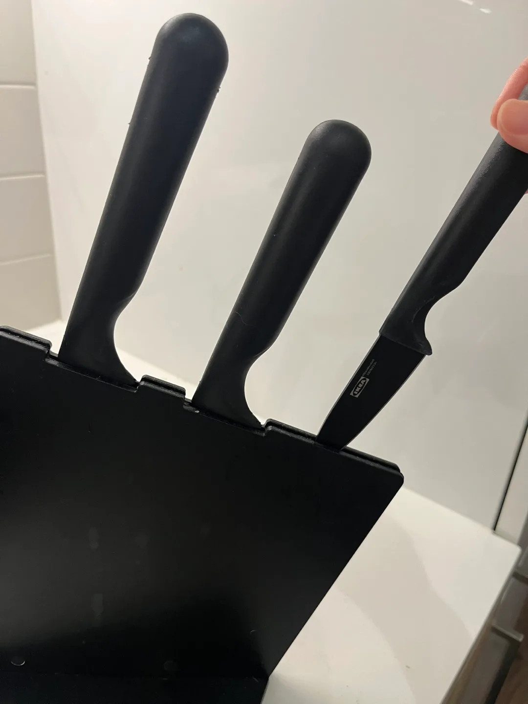 IKEA 3-Piece Knife Set with Magnetic Block image indicator(3)