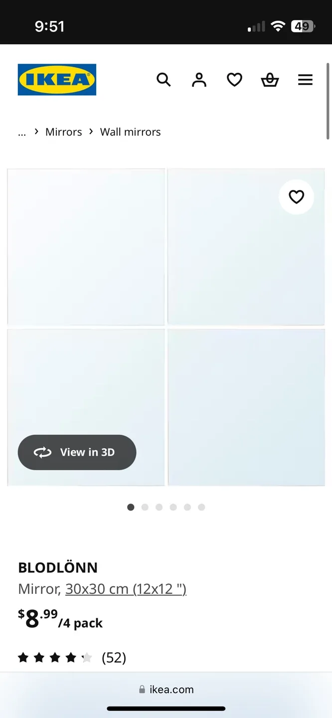 Stick-on flat mirrors image indicator(2)