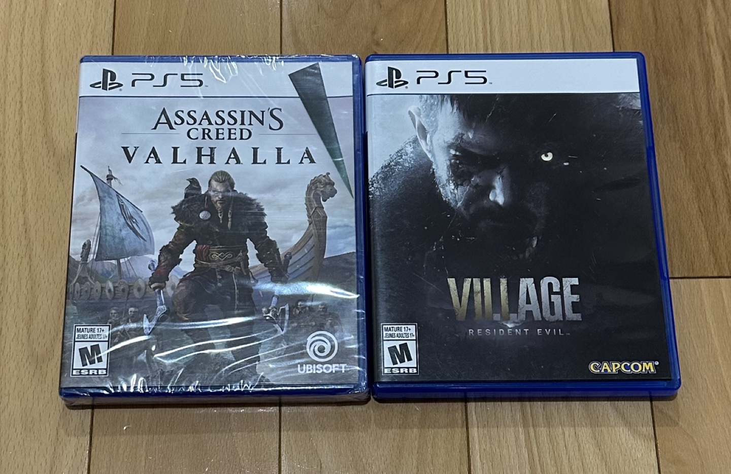 PS5 Assassin's Creed Valhalla & Resident Evil Village Games