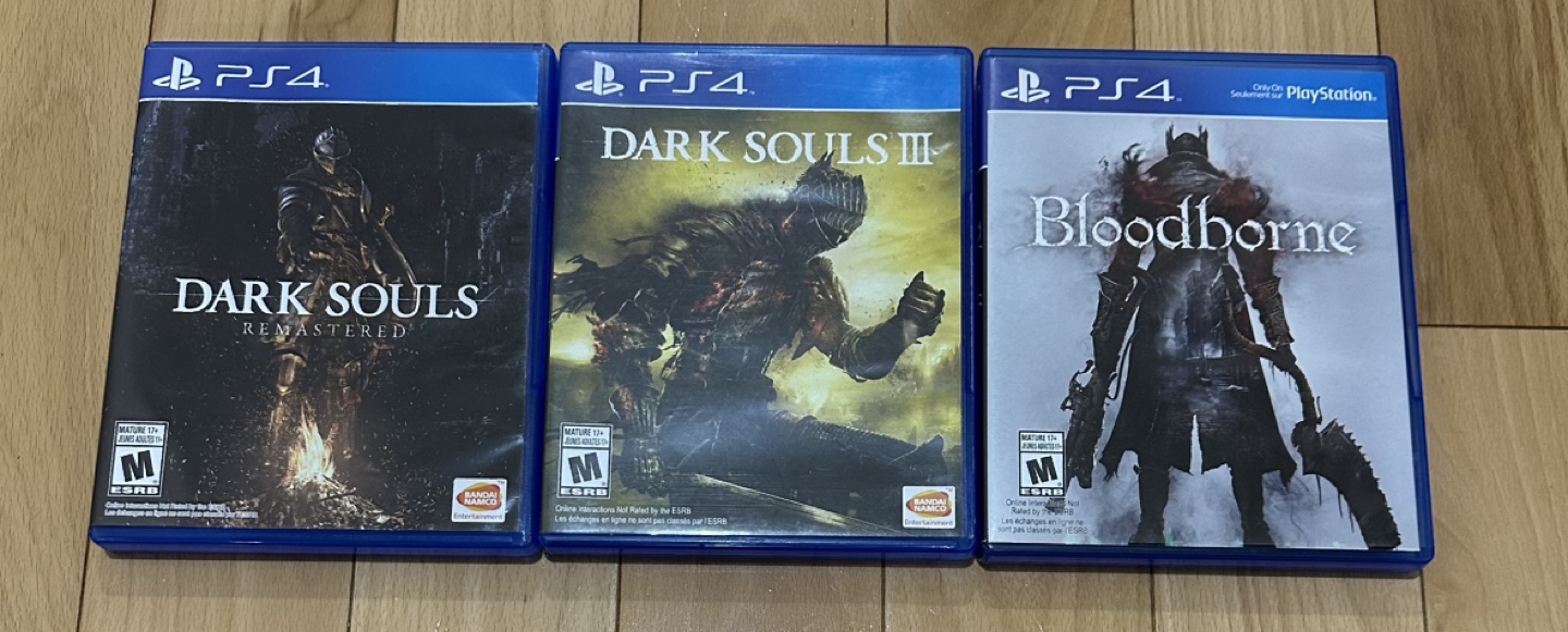 Dark Souls Remastered + Dark Souls III + Bloodborne PS4 Games