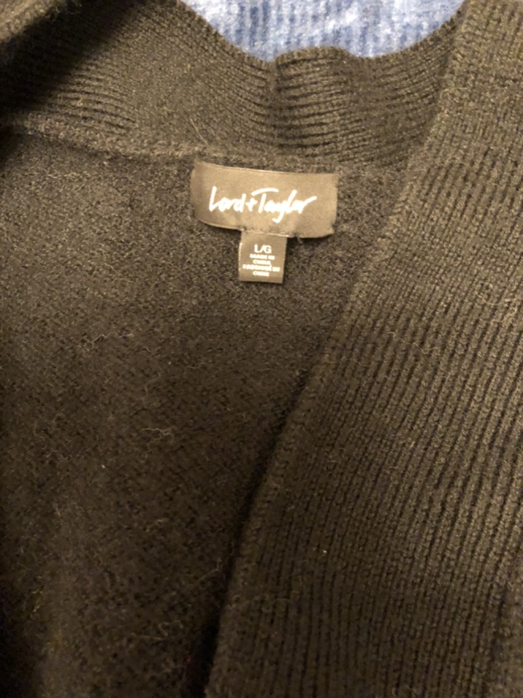 Lord & Taylor Black Ombre Cardigan - Size Large - photo 2