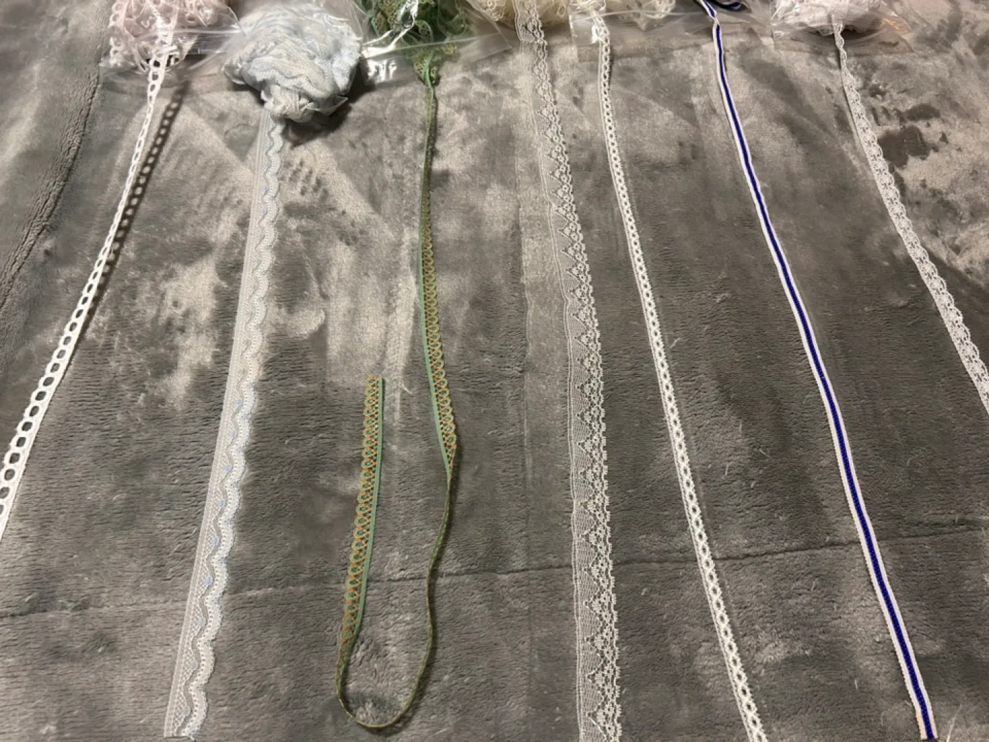 Lot of Seven Decorative Lace Trims image indicator(2)