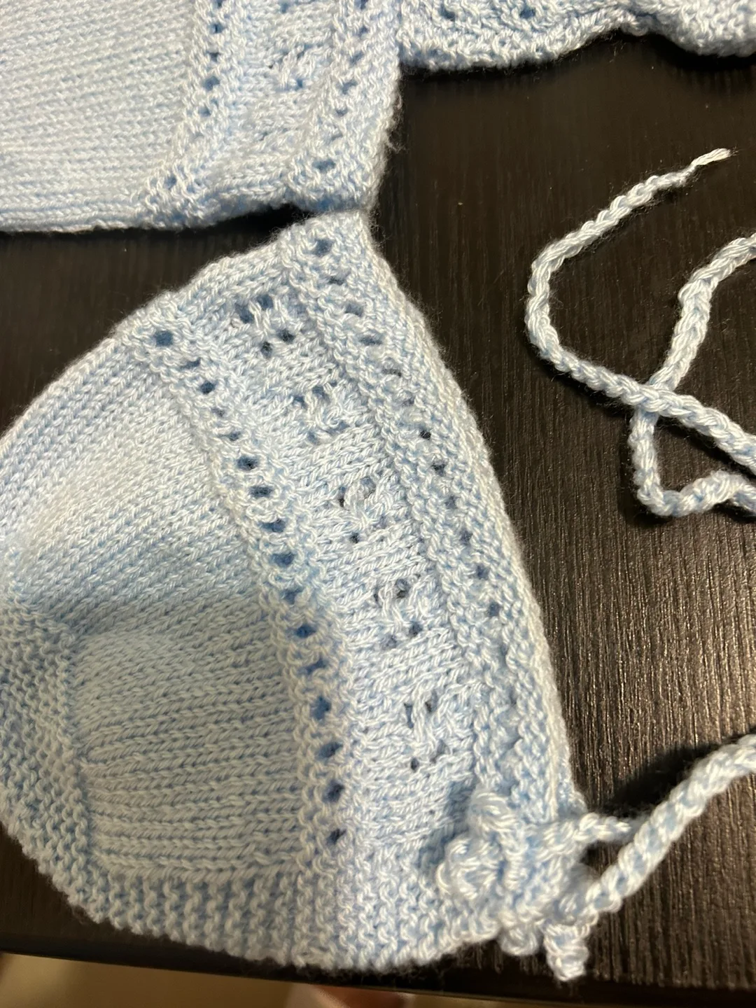 Hand-Knit Baby Boy Outfit - Sweater, Hat, Booties, Mittens image indicator(3)