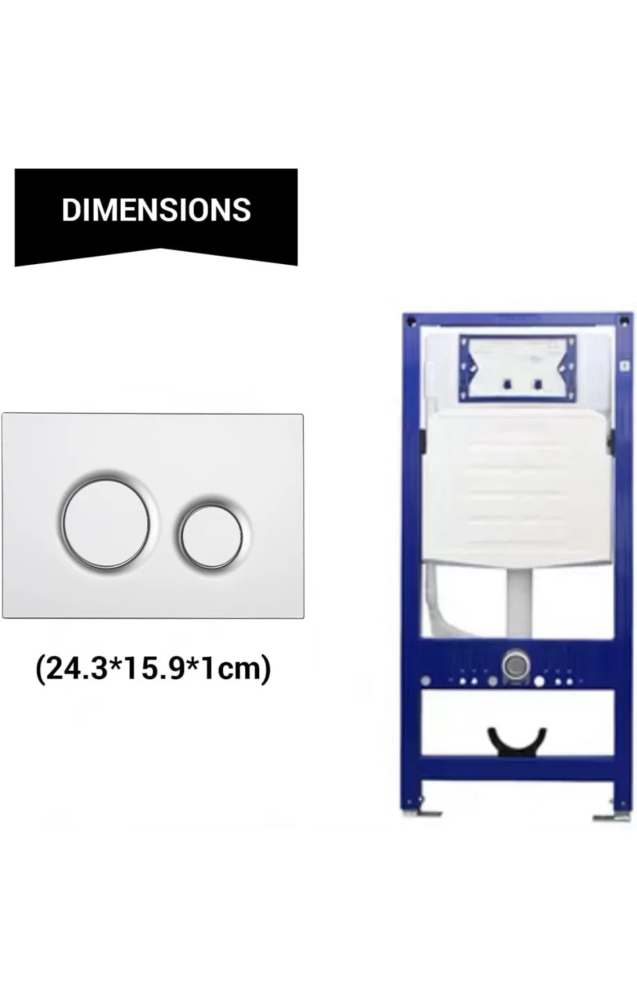 Dual Flush Actuator Plate for Wall Hung Toilets - Matte Silver image indicator(5)