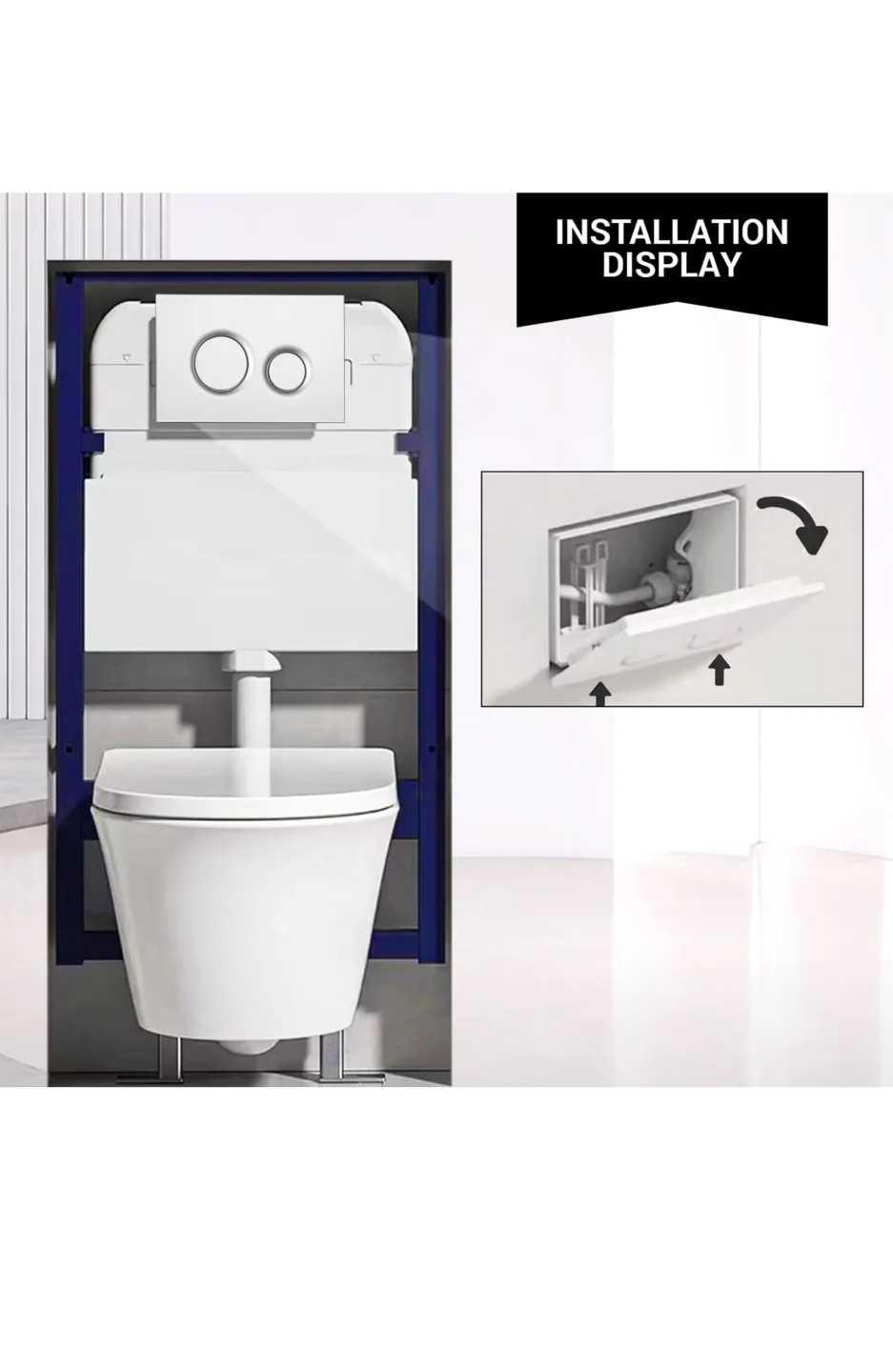 Dual Flush Actuator Plate for Wall Hung Toilets - Matte Silver image indicator(6)