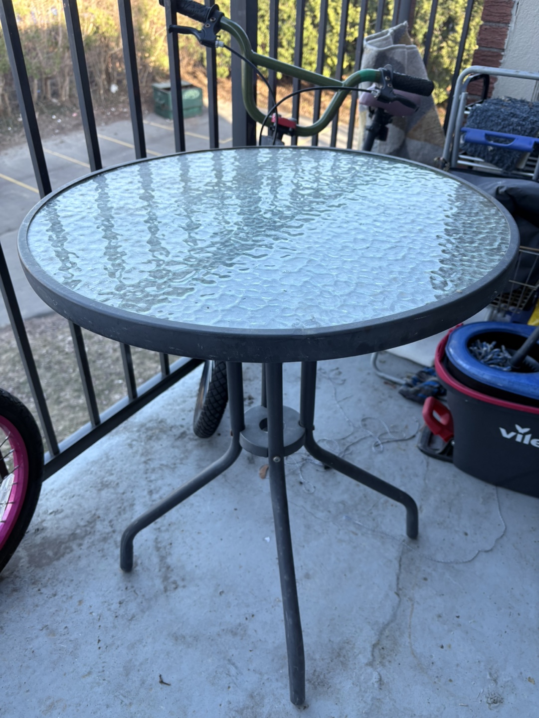 Small Round Glass Top Patio Table