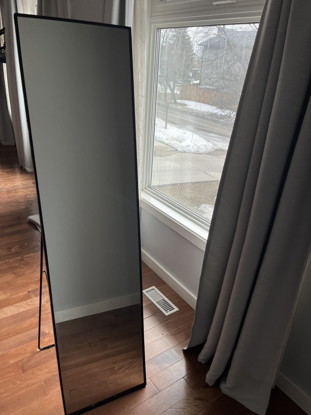 Full Length Leaner Mirror - Black Frame - photo 2