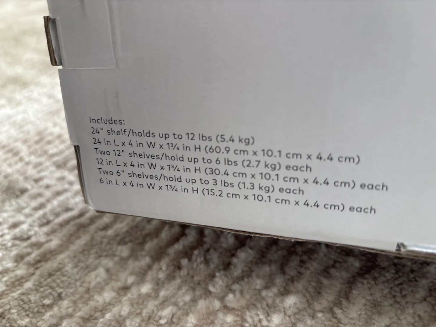 5-Piece Floating Wall Shelf Set - White image indicator(2)