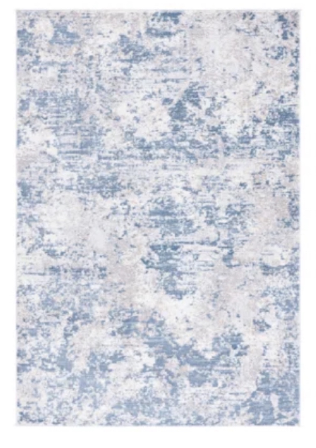 Very Large Rug - Ivory, Blue and Gray modern Design