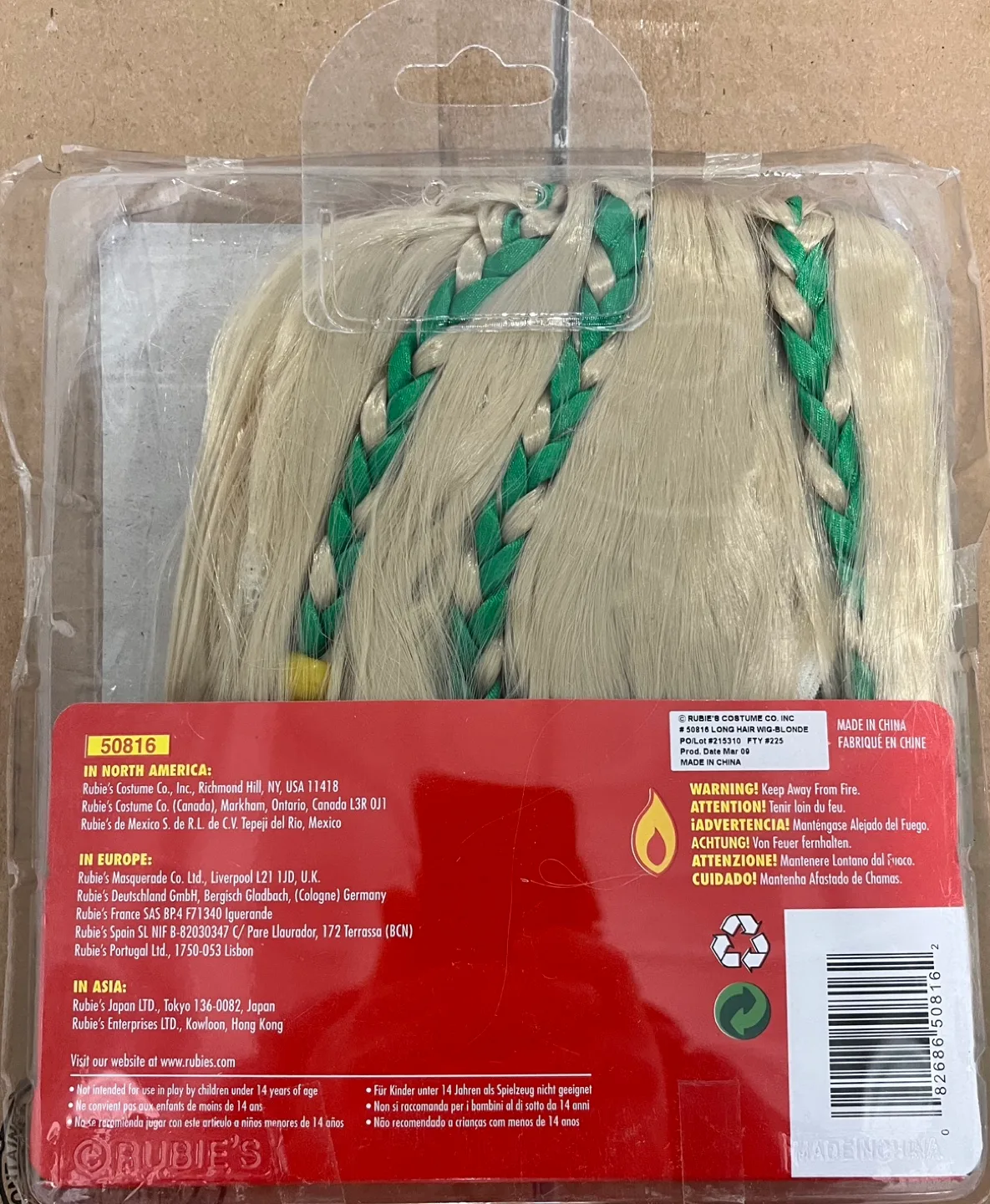 Rubie's Character Wigs Long Blonde Hair Wig with Beaded Braids image indicator(2)