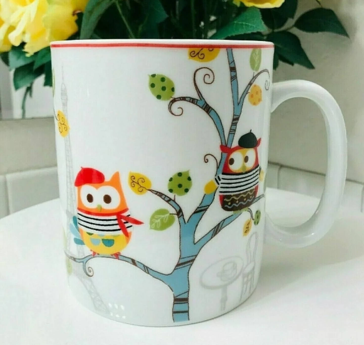 Enchanted Woods Paris Owl Coffee Mug