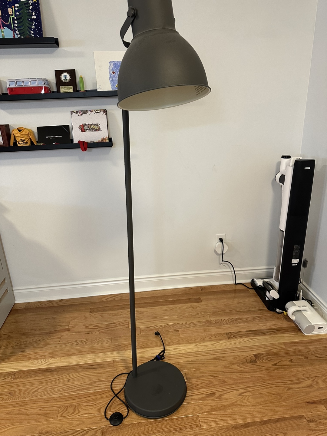 Grey Metal Floor Lamp (Hektar IKEA)