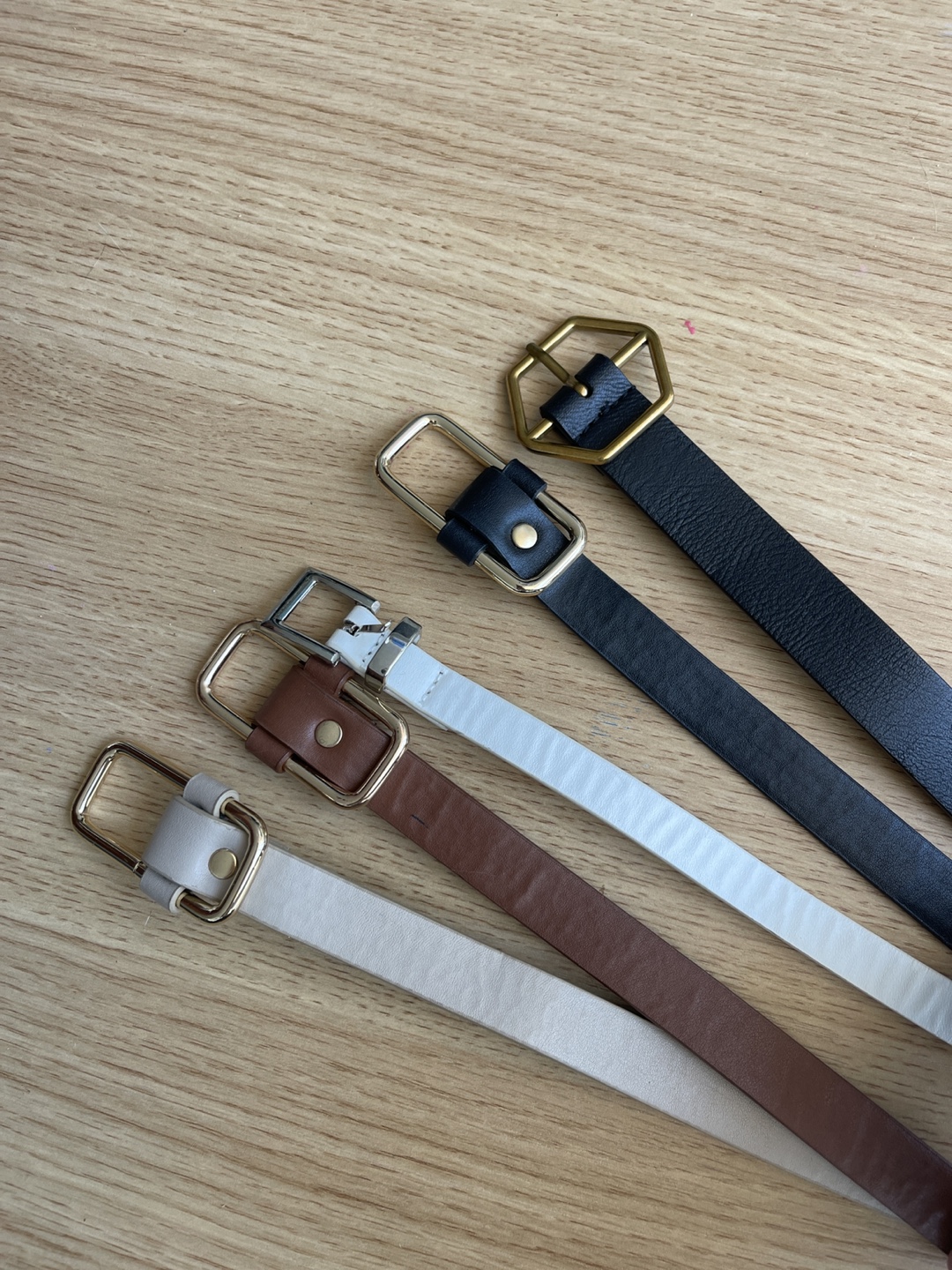 Five  Faux Leather Belts