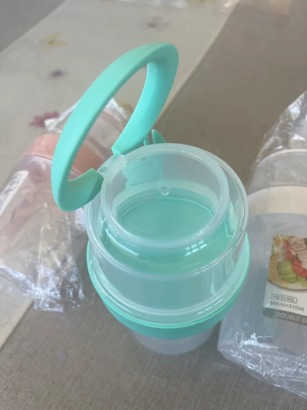 Portable Salad Dressing Container- 2-way image indicator(2)